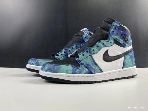 jordan aurora Fashionable green 1 black tie-dye cd0461- 1258 air white 0117